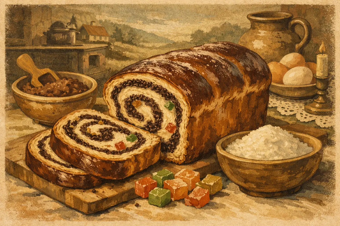Cozonac cu cacao si rahat, gust traditional